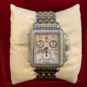 MICHELE Deco Mid Diamond Watch Head & Bracelet Band 18mm